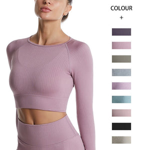 Long Sleeve Crop Top/High Waisted Leggings
