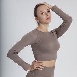 Long Sleeve Crop Top/High Waisted Leggings