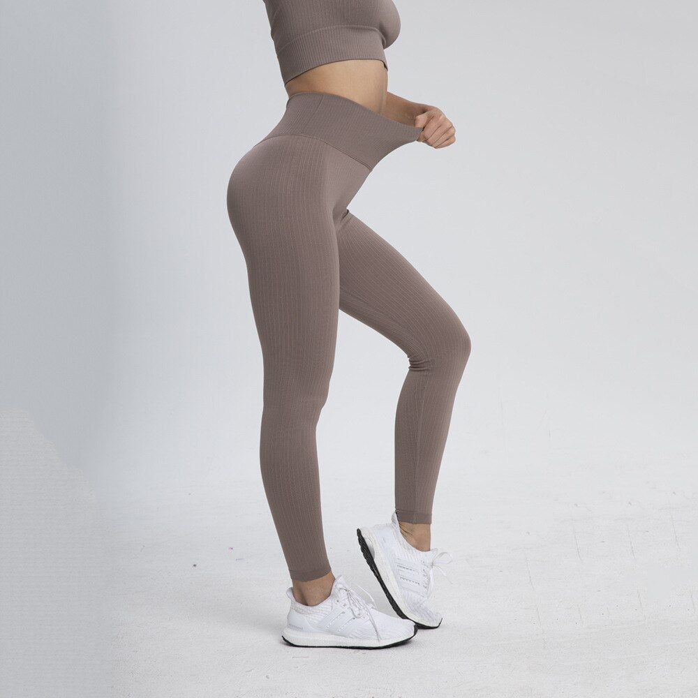 Long Sleeve Crop Top/High Waisted Leggings