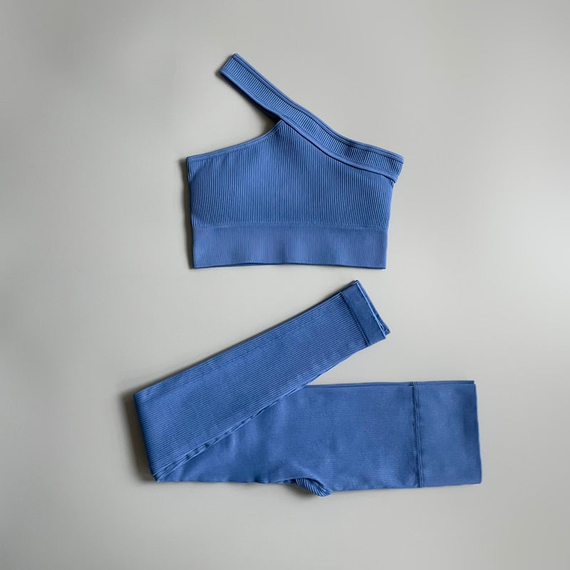 2/3/4/ Pc Legging/Shorts with Crop Top/Sports Bra Set