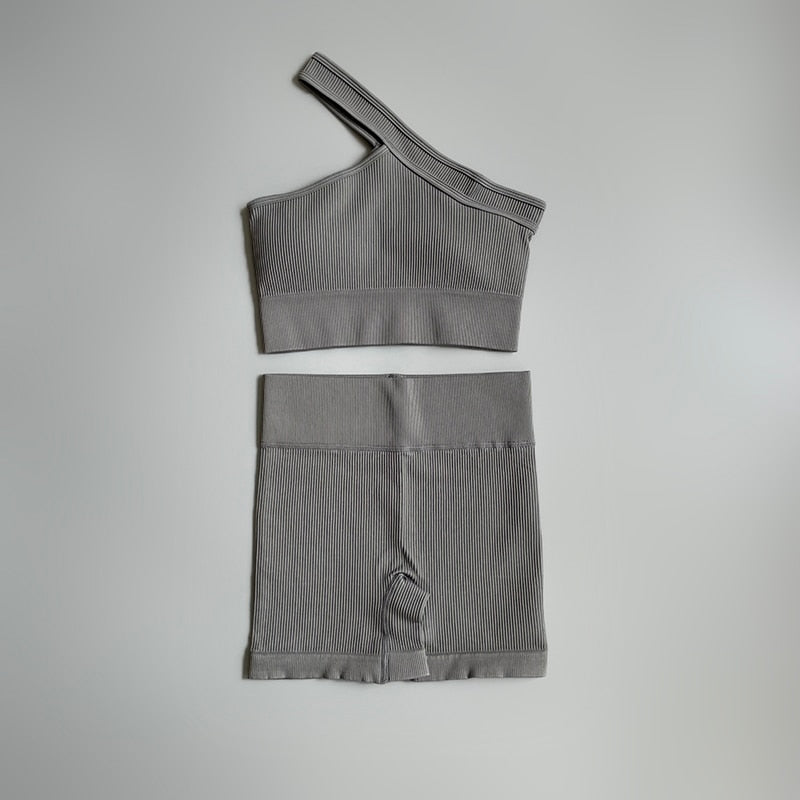2/3/4/ Pc Legging/Shorts with Crop Top/Sports Bra Set
