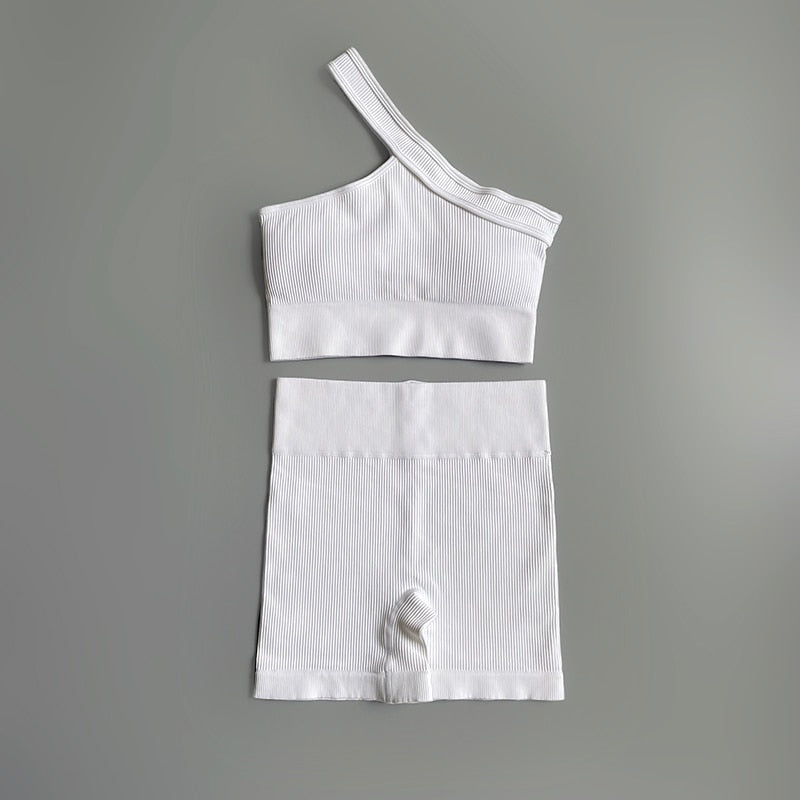 2/3/4/ Pc Legging/Shorts with Crop Top/Sports Bra Set