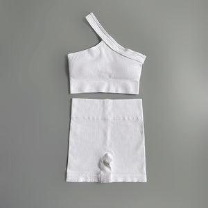 2/3/4/ Pc Legging/Shorts with Crop Top/Sports Bra Set