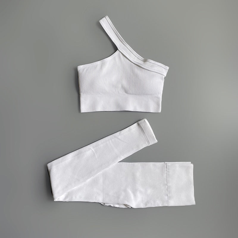 2/3/4/ Pc Legging/Shorts with Crop Top/Sports Bra Set