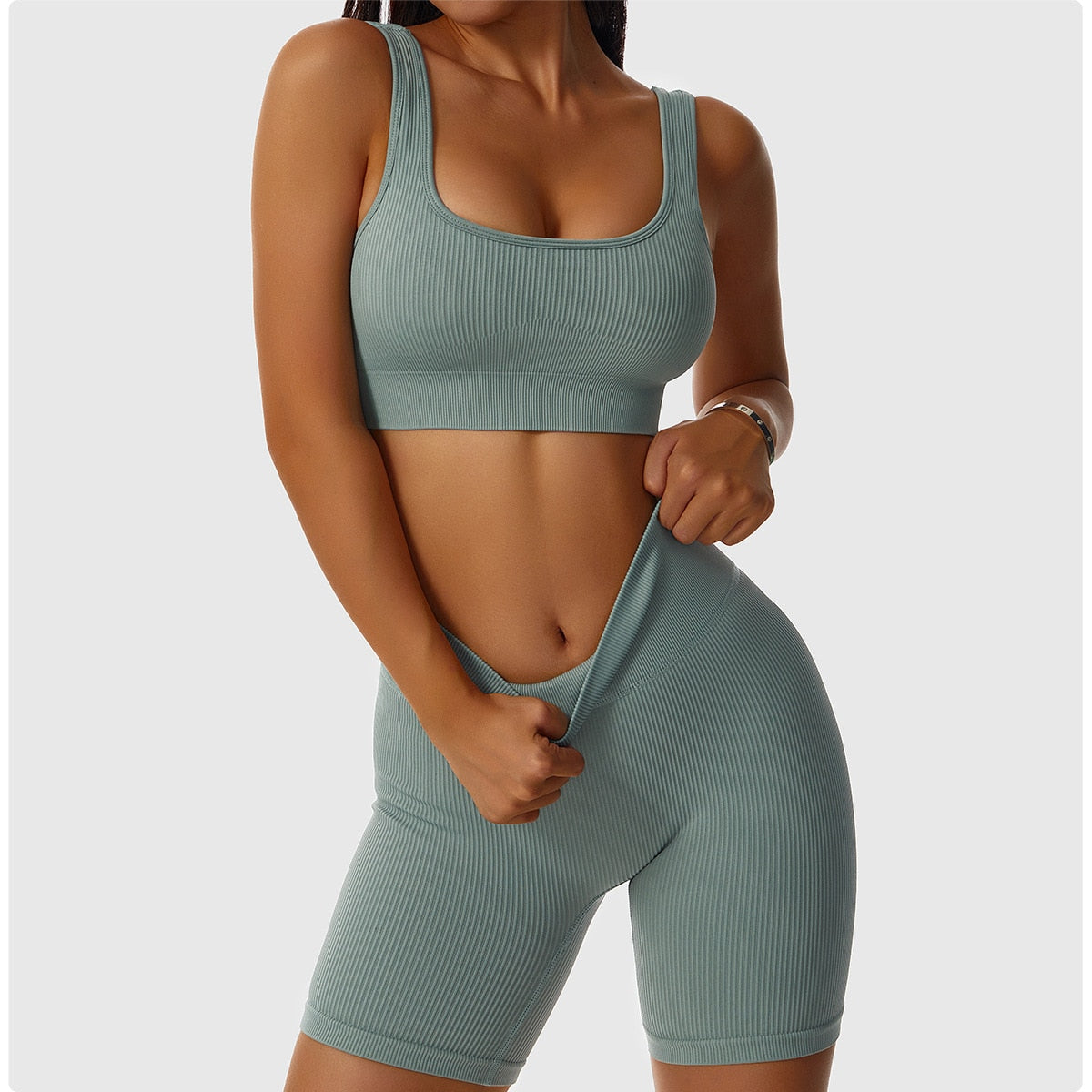 2 Piece Legging/Biker Short & Top Set