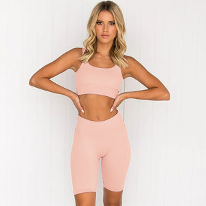2 Piece Legging/Biker Short & Top Set