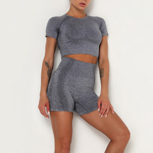 Biker Short & Crop Top Set